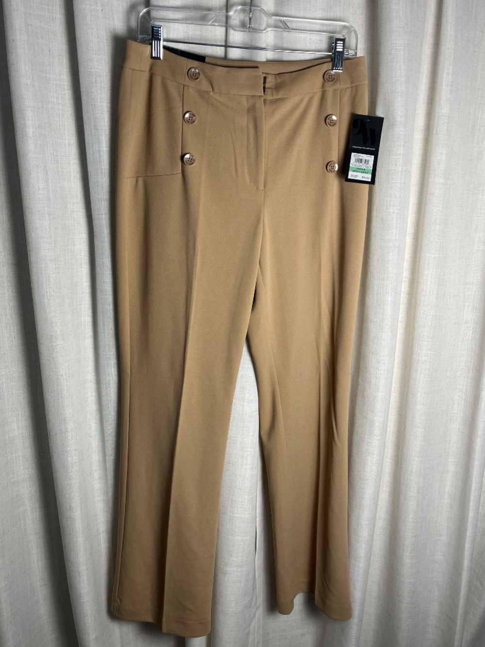 9 West Tan Crepe Sailor Pant - Size 8 - NWT